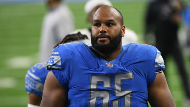 Lions offensive lineman Tyrell Crosby.